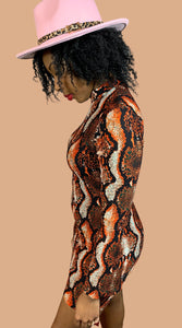 Python Print Mini-Dress